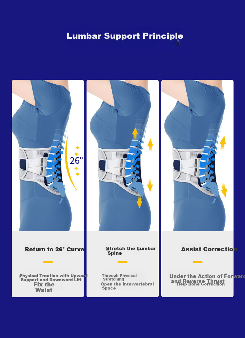 PROPARD Medical Grade Lumbar Support Belt Waist Brace for Lumbar Muscle Strain and Herniated Disc Back Brace for Prolonged Sitting 9