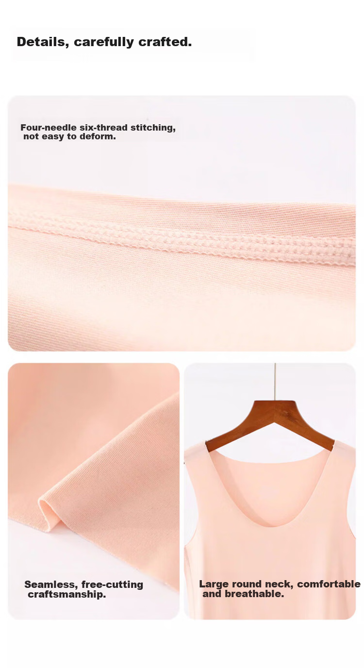 GUJIN Real Modal Ice Silk Camisole Women's Sleeveless Backless Versatile Blazer Base Shirt XL 15