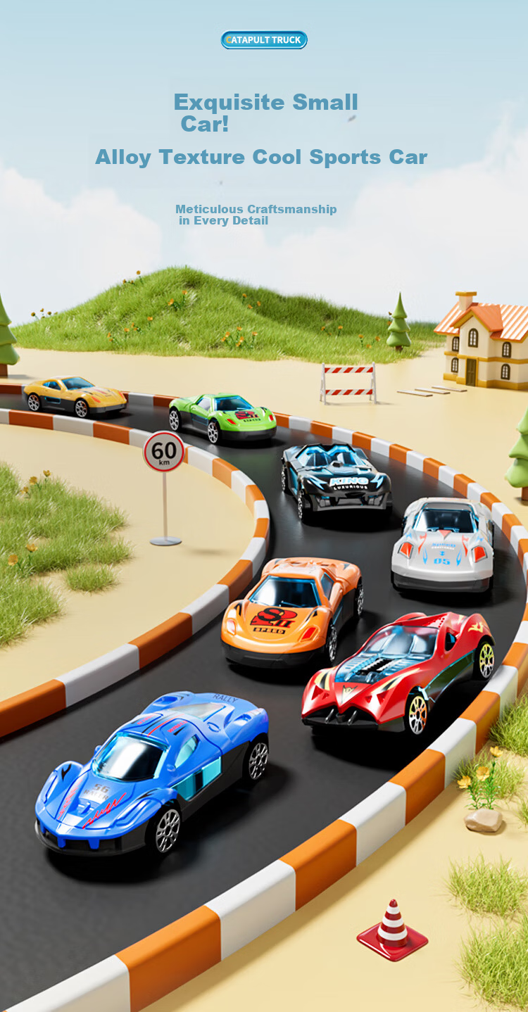 Miaobeile Children's Dinosaur Toy Car for Boys 3-6 Years Old Swallowing Ejecting Track Alloy Small Car Baby Birthday Gift 8