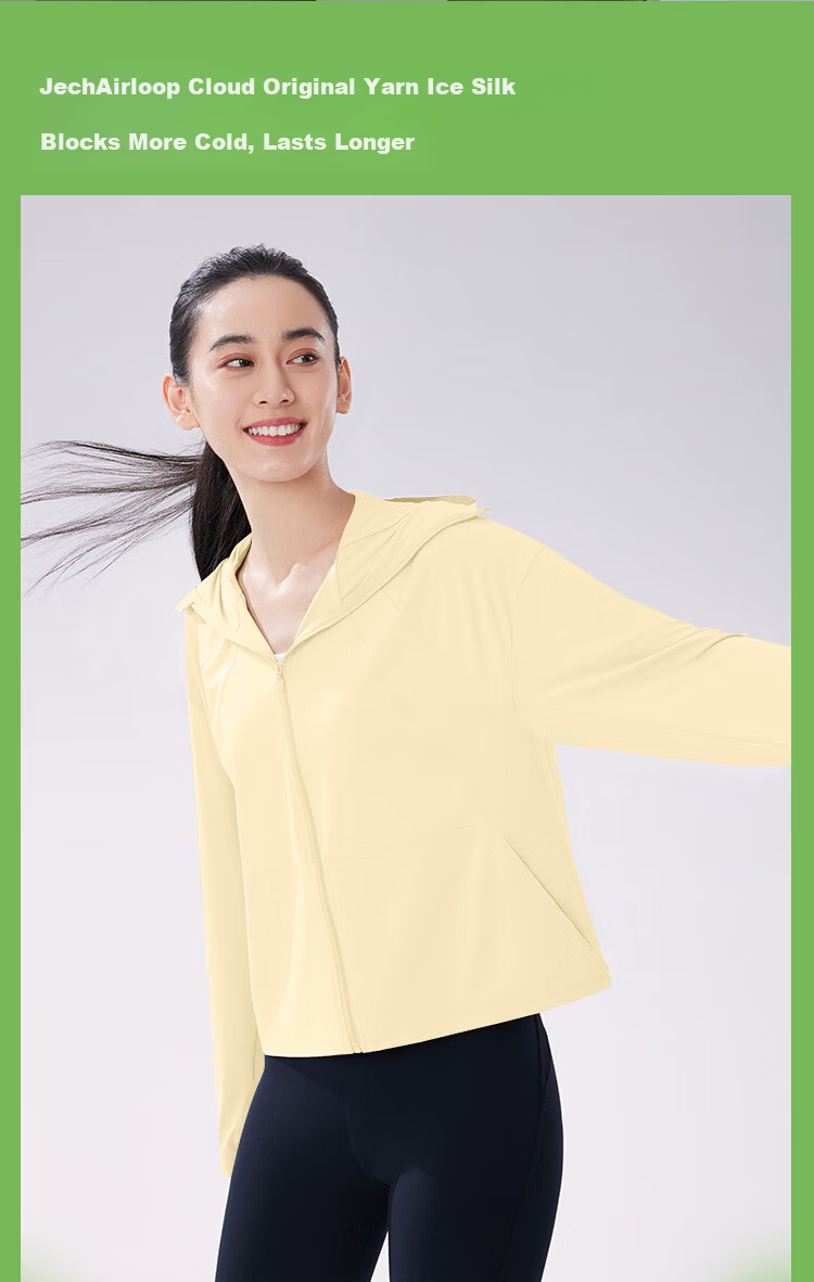 Beneunder Women's Sunscreen Jacket UV Protection Summer Breathable Ice Thin Cool Shawl Coat Blue M Size 3