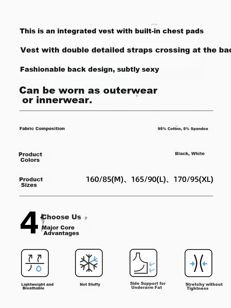 Ordifen Women's Seamless Padded Camisole Spring Summer Double Cross Back Basic Tank Top Black M 3
