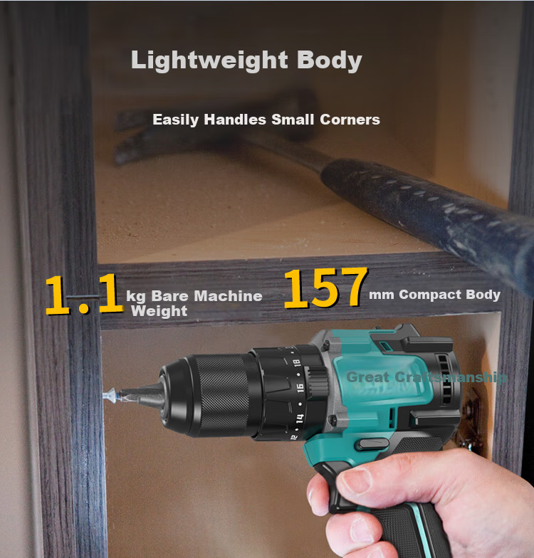 Dayi 40V Cordless Impact Electric Drill 65i Multi-Function Hammer Drill Wall Drilling Handgun Drill 7
