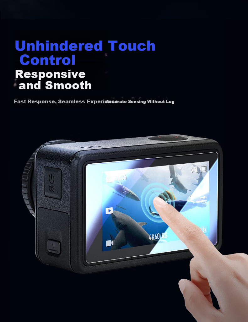 JJC Tempered Glass Screen Protector and Lens Film for DJI Action 5 Pro Osmo Sports Camera Accessories 6