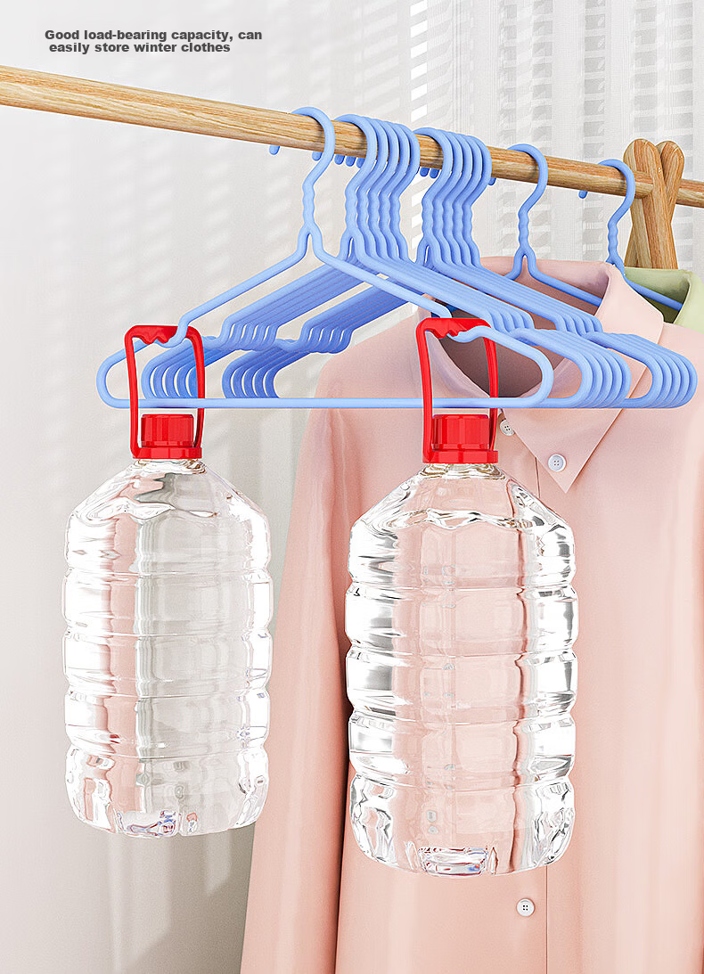 Grace Clothes Hanger with Groove for Adults, Dormitory Drying Rack, Non-Slip Plastic-Coated Hanger 9