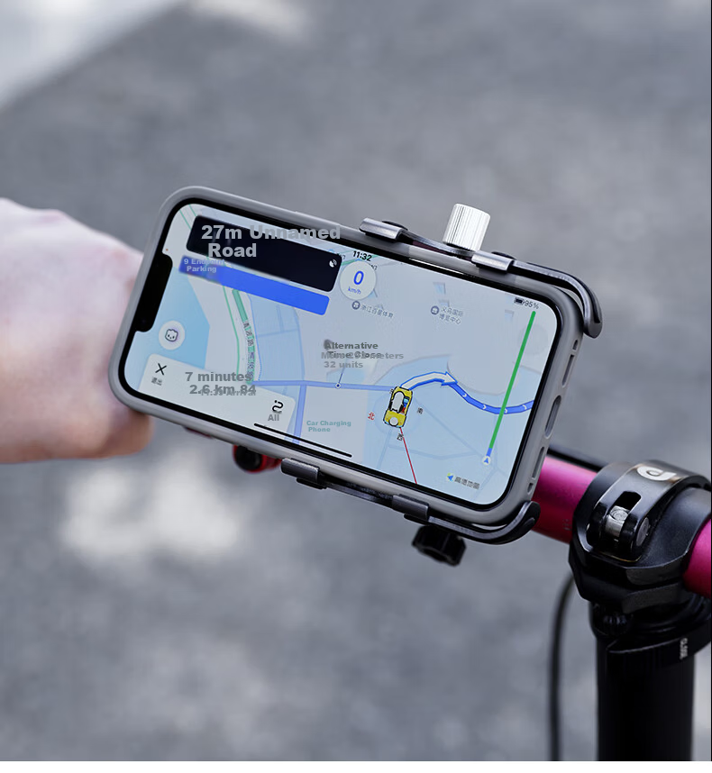 ACRUNU Carbon Fiber Bicycle Phone Holder Aluminum Alloy Handlebar Road Mountain Bike Navigation Stem Mount 7