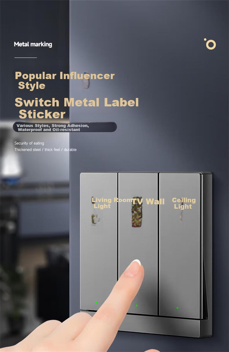 Shushan Luminous Switch Label Stickers Home Light Indicator Stickers Distribution Box Tags Creative Socket Panel Wall Decals 1