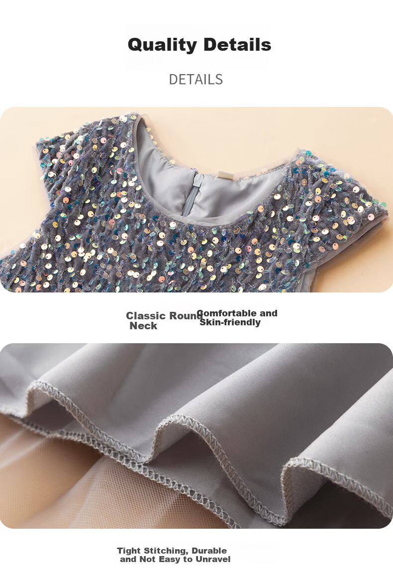 Yinuofang Children's Children's Day Performance Princess Dress Host Dress Girls Summer Dress Primary School Dance Choir Costume 4