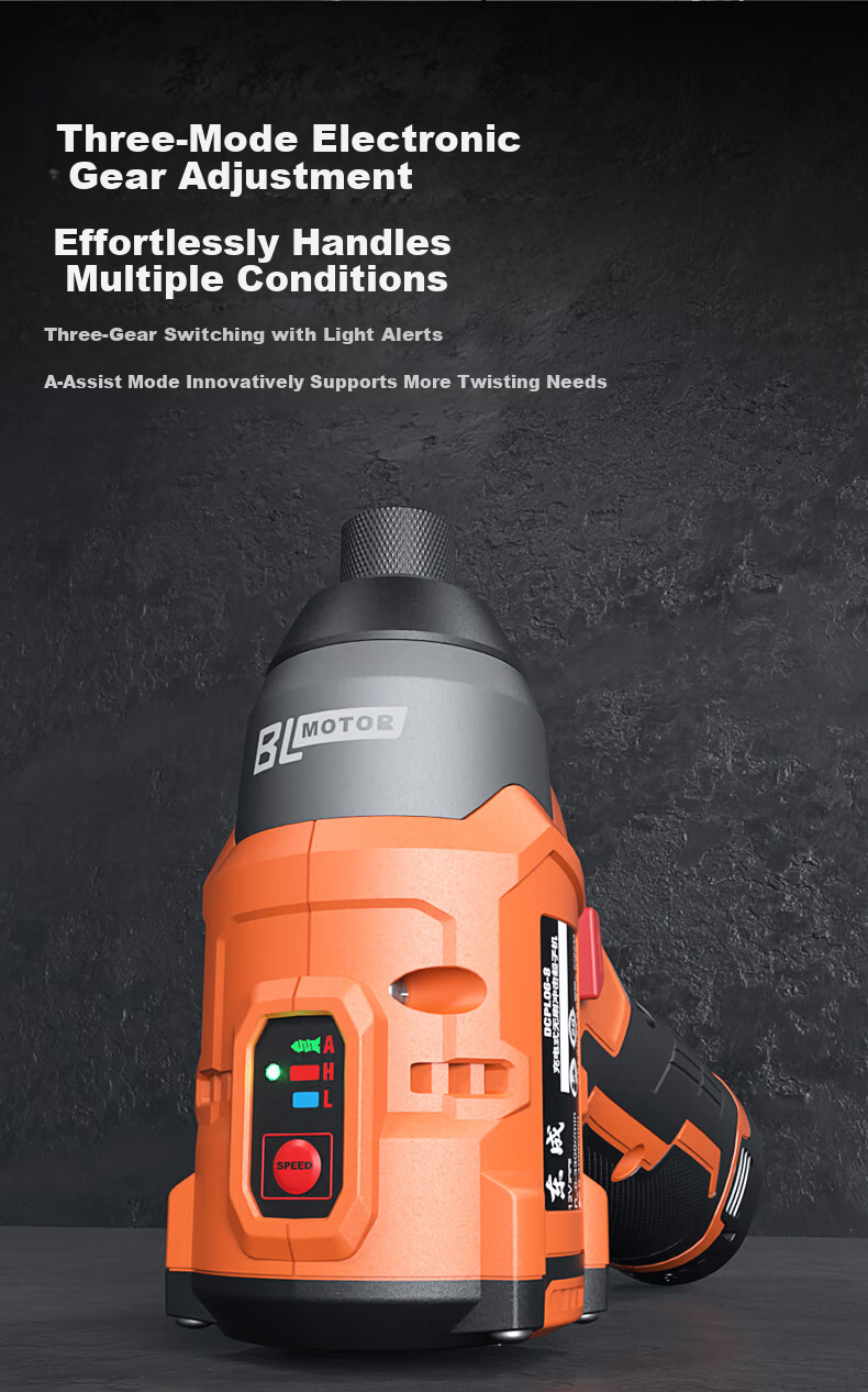 Dongcheng 12V Brushless Impact Screwdriver High Torque Cordless Drill Electric Screwdriver DCPL06-8(D) Single Battery 6