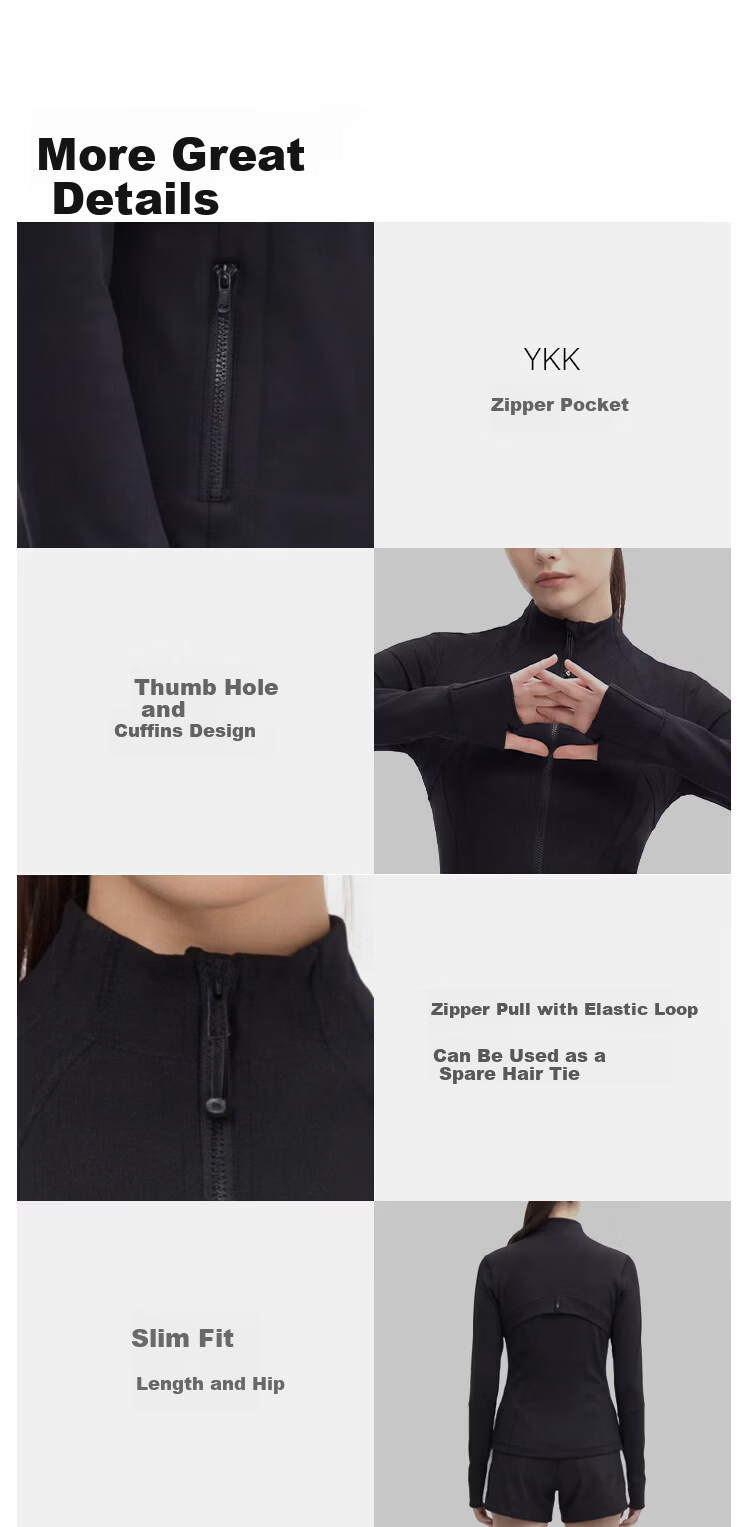 JD Jingzao 2026 New Spring Summer Define Women's Sports Jacket Running Fitness Slim Fit Coat Black L 13