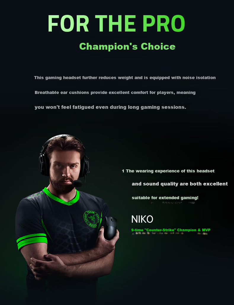 Razer BlackShark V3 X Speed Edition Wireless Gaming Headset Tri-Mode Detachable Microphone Delta EQ CSGO PUBG Black Blue 2