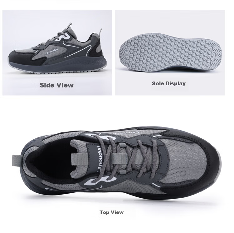BlueOwl Shield Men's Summer Breathable Anti-Slip Insulated 10KV Anti-Smash Anti-Puncture Safety Electrician Work Shoes D210BK Size 41 24