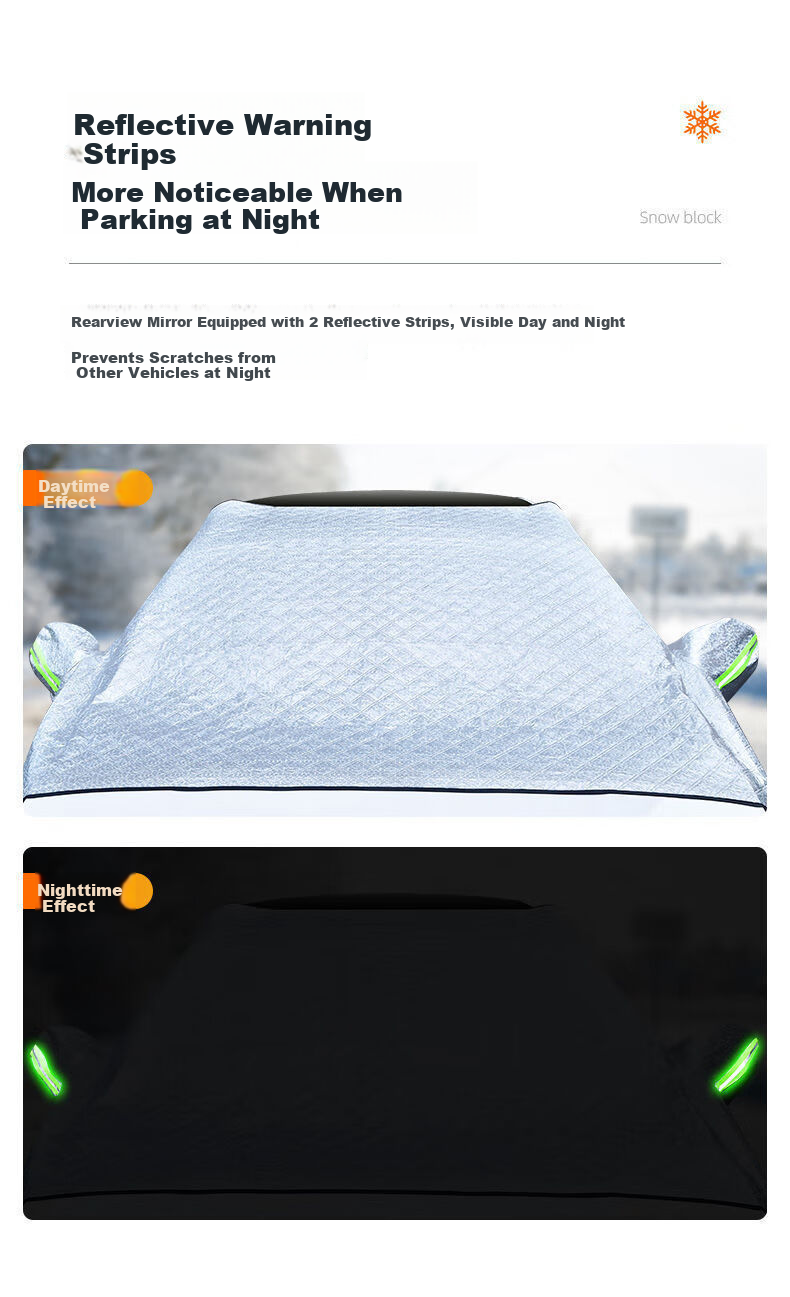 Off-Road Soldier Car Sunshade Front Windshield Snow Cover Windshield Snow Shield 8