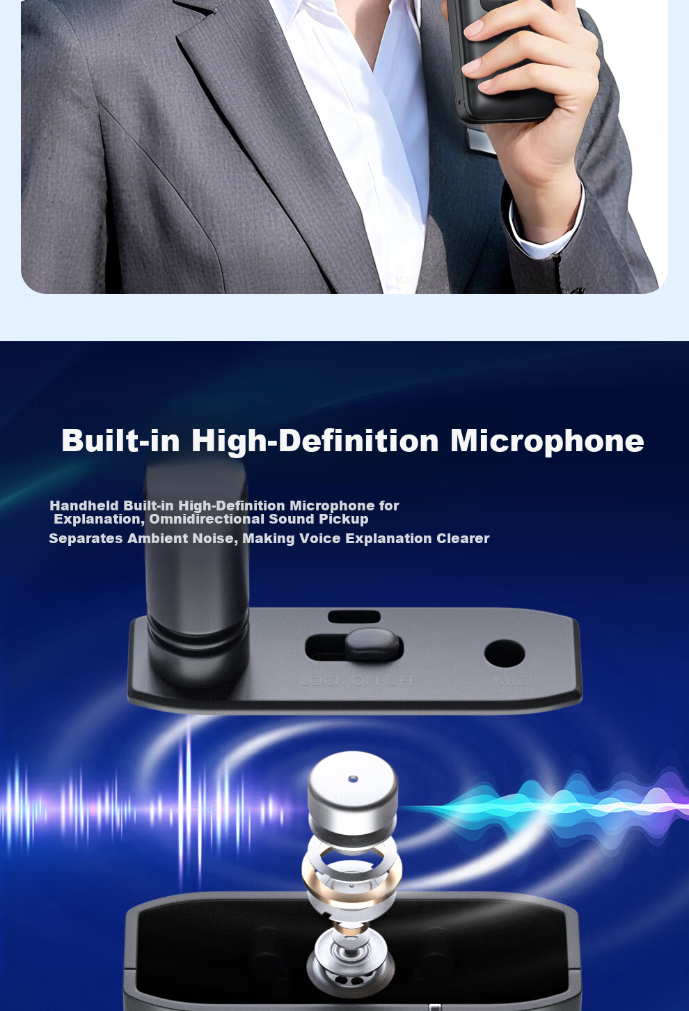 Hongshidao Wireless Tour Guide System One-to-Many 1 Transmitter 10 Receivers Non-In-Ear for Scenic Spots Museums Tour Guide Enterprise Video Conference Reception Teaching 85T*1+85R*10 5
