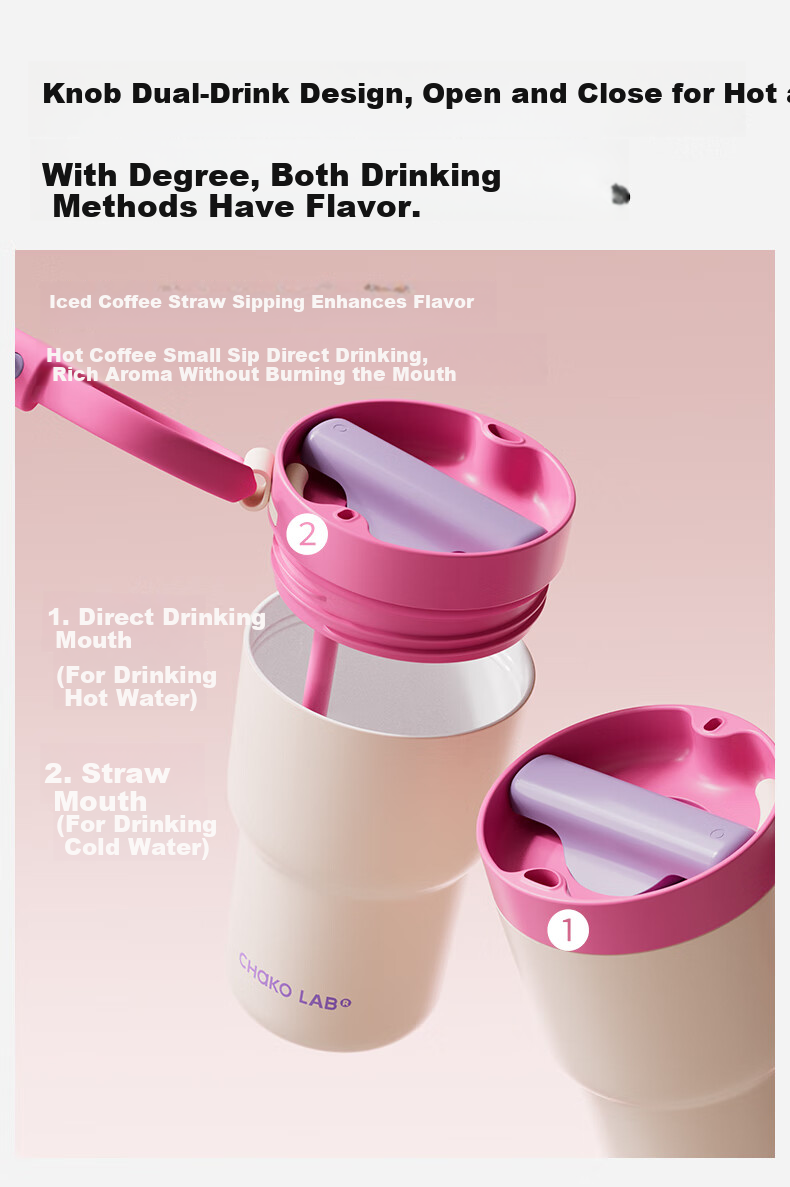 Chakolab Ceramic Coated Double-Walled Portable Stainless Steel Insulated Office Coffee Cup High-Value Ice Retention Mug 3