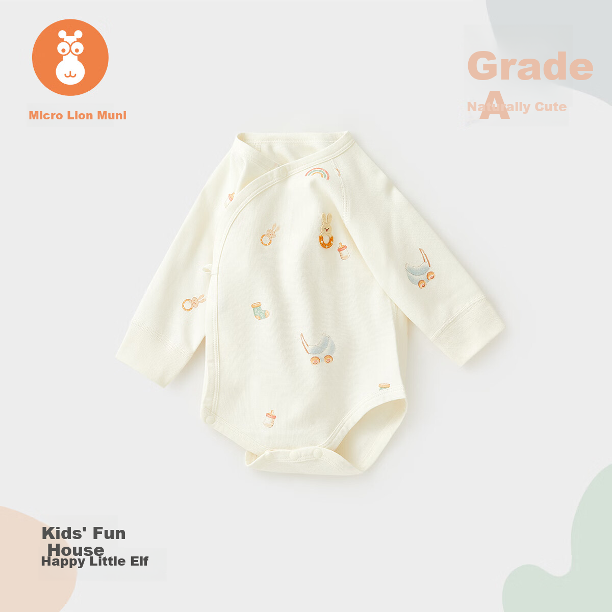 Wismorni Baby Romper Spring and Autumn Newborn One-piece Triangle Bodysuit Infant Clothing