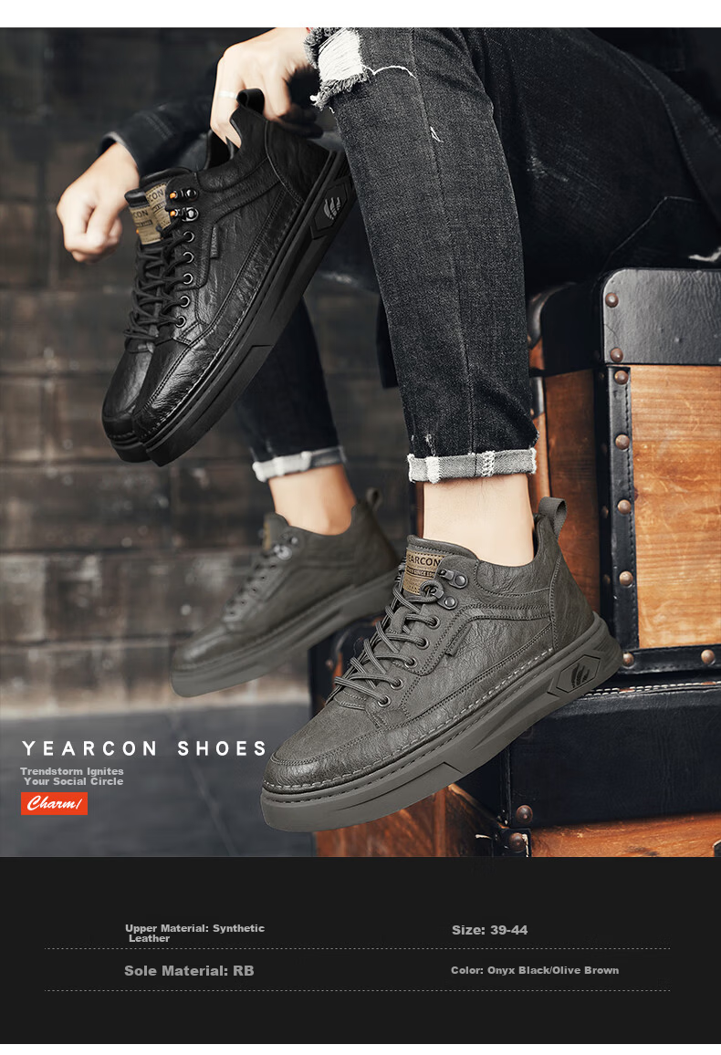 Yierkang Men's Casual Sneakers, Low-Top Comfortable Wear-Resistant Flat Ultra-Light Sports Fashion Versatile Shoes for Men, Onyx Black, Size 43 6
