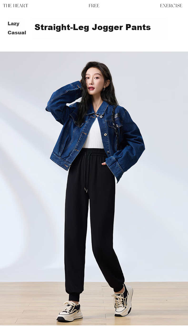 Langsha Women's Cotton Jogger Pants 2025 Spring Autumn High Waist Loose Harem Casual Thin Sweatpants for Petite Women 1