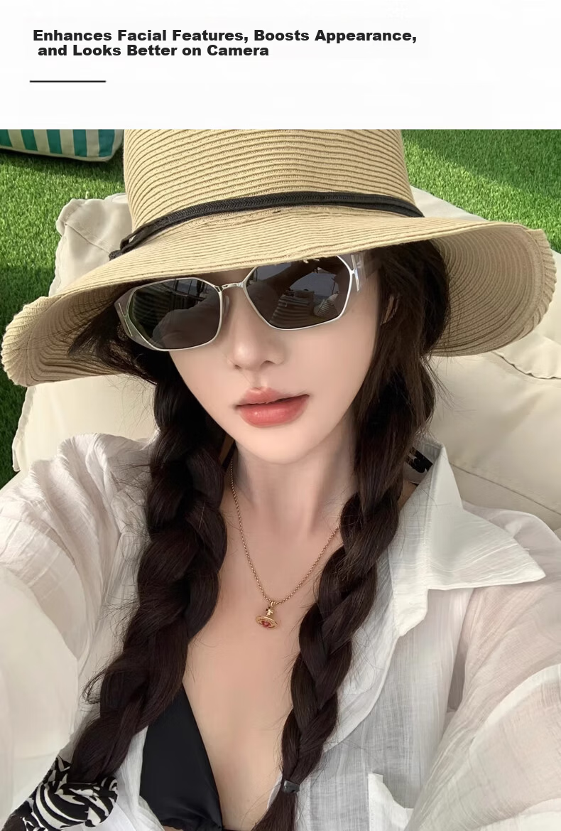 FENCHI [Little Ice Cube] 2025 New High-End Vintage Old Money Style Women's UV Protection Retro Small Square Sunglasses 5