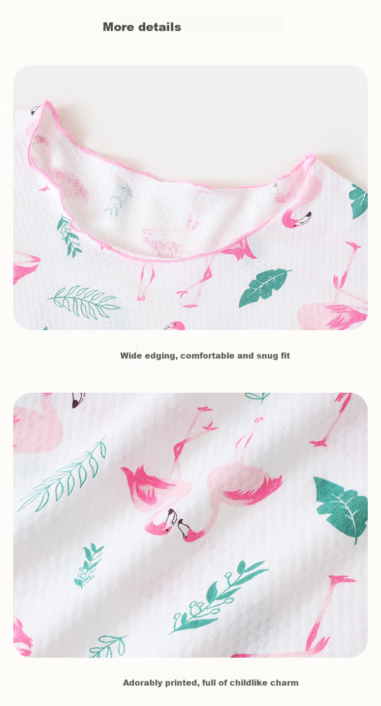 DEESHA 100% Cotton Children's Pajamas Girls Homewear Student Baby Air Conditioning Suit Set 8