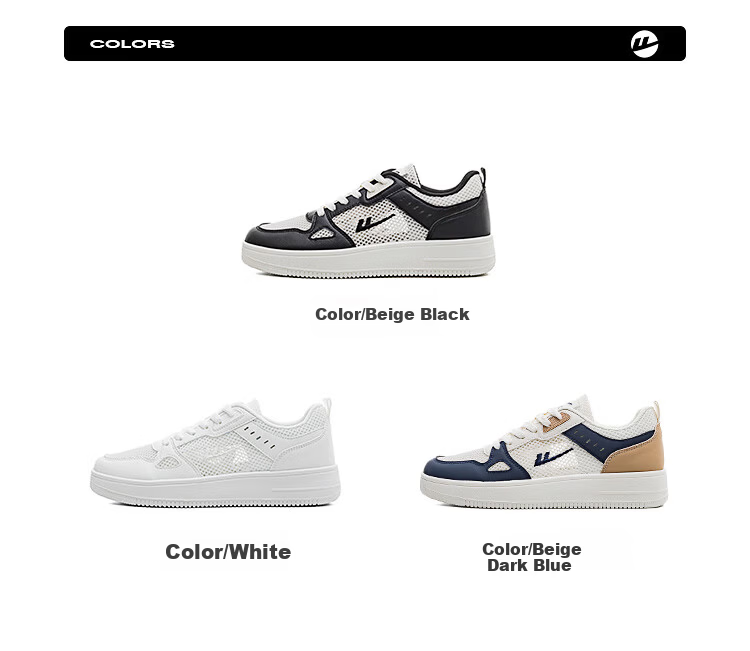 Warrior Official Men's Sneakers 2026 Summer New Comfortable Versatile Mesh Shoes Men Beige Black Size 41 6