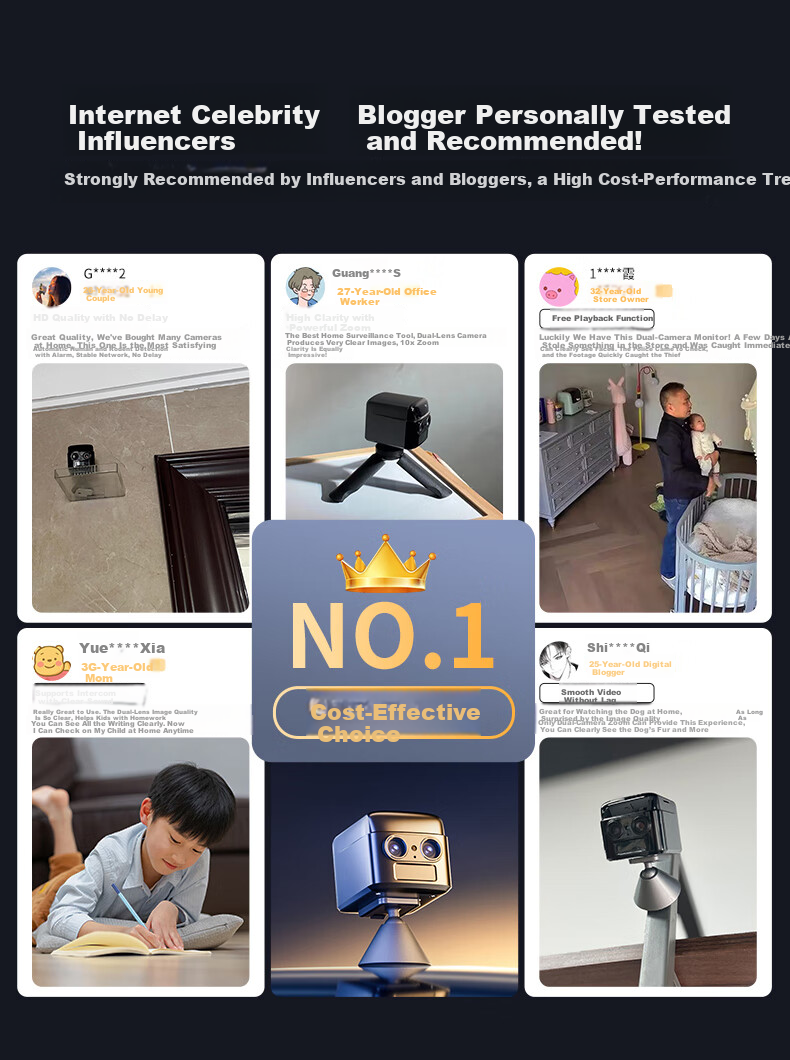 Tuqiang Camera Lifetime Data-Free Wireless No Network No Power Needed Remote HD Night Vision Home Surveillance Recorder WiFi Indoor JD Self-Operated 6