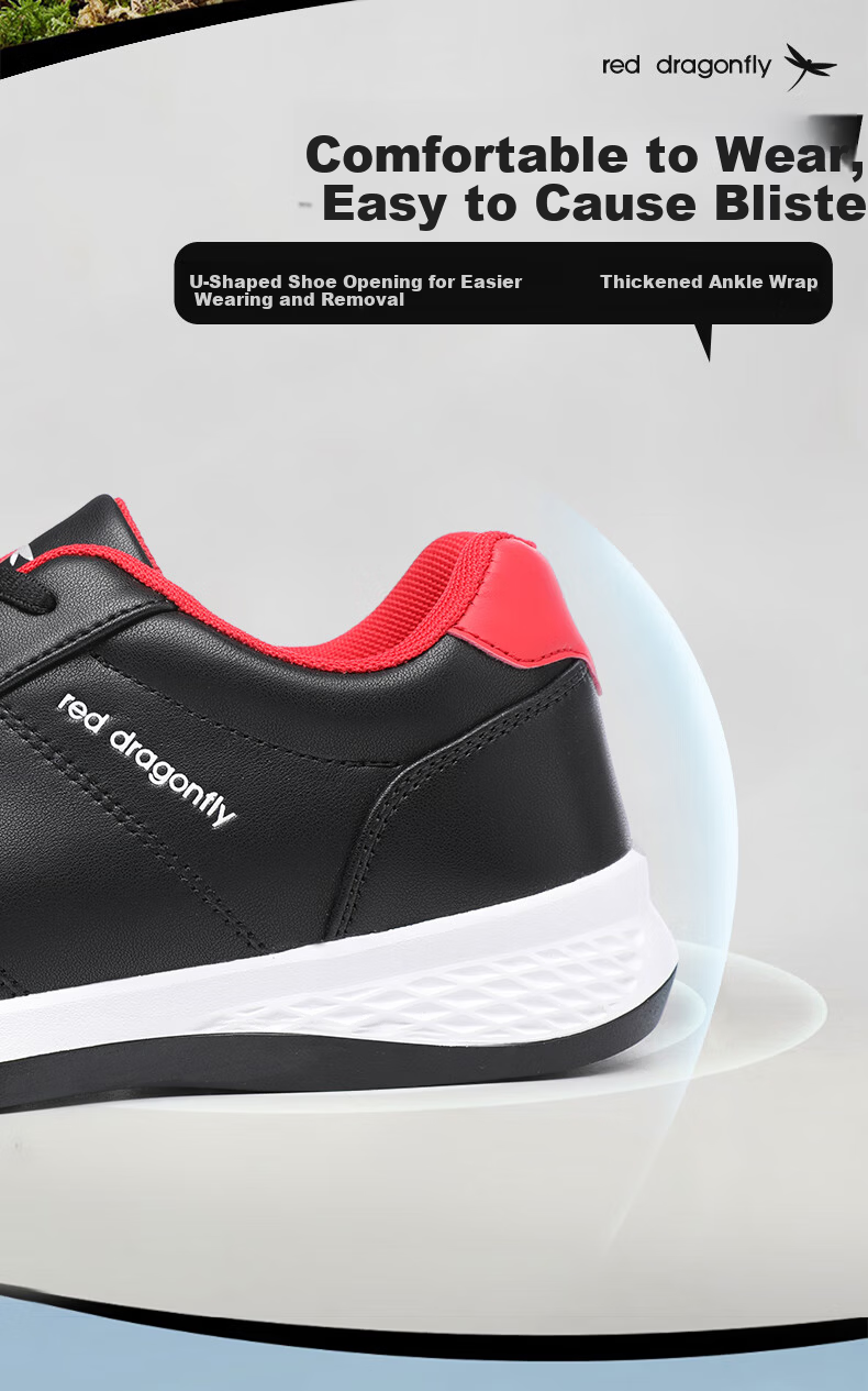 Red Dragonfly Men's Casual Low-Top Flat Shoes Youth Versatile Durable Leather Sports Leisure Shoes C0TT07351 12