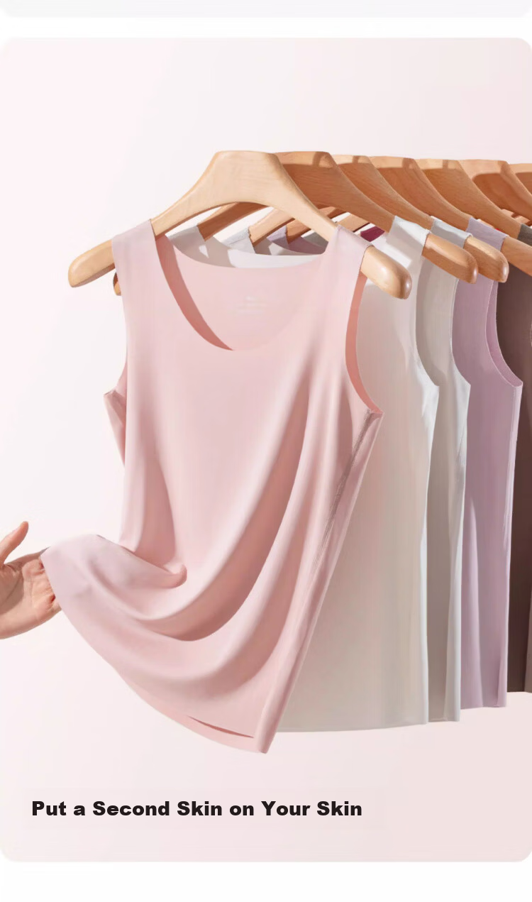 GUJIN Real Modal Ice Silk Camisole Women's Sleeveless Backless Versatile Blazer Base Shirt XL 2