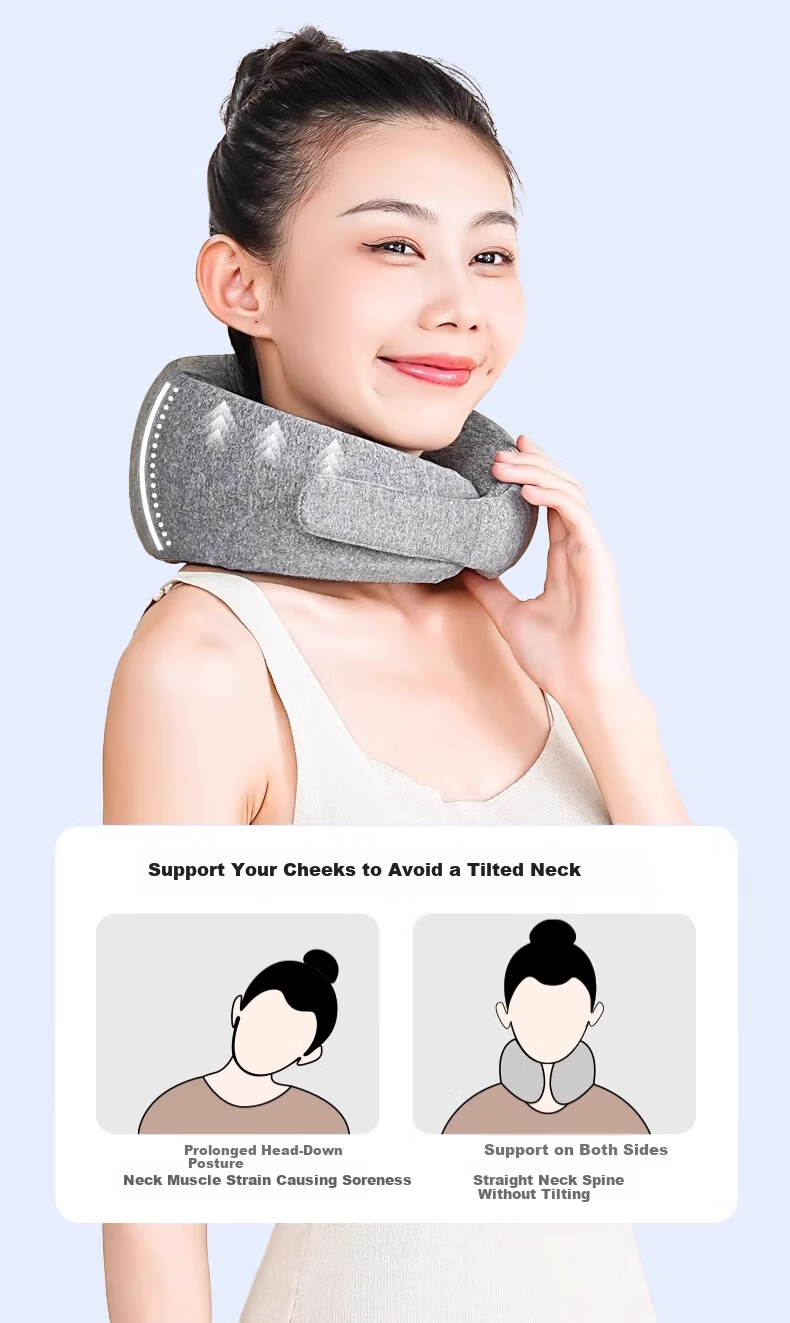 Mixiaoshu Push-Type Inflatable U-Shaped Neck Pillow, Travel Pillow, Portable Flying Neck Protector, U-Shaped Pillow for High-Speed Rail Sleeping 11