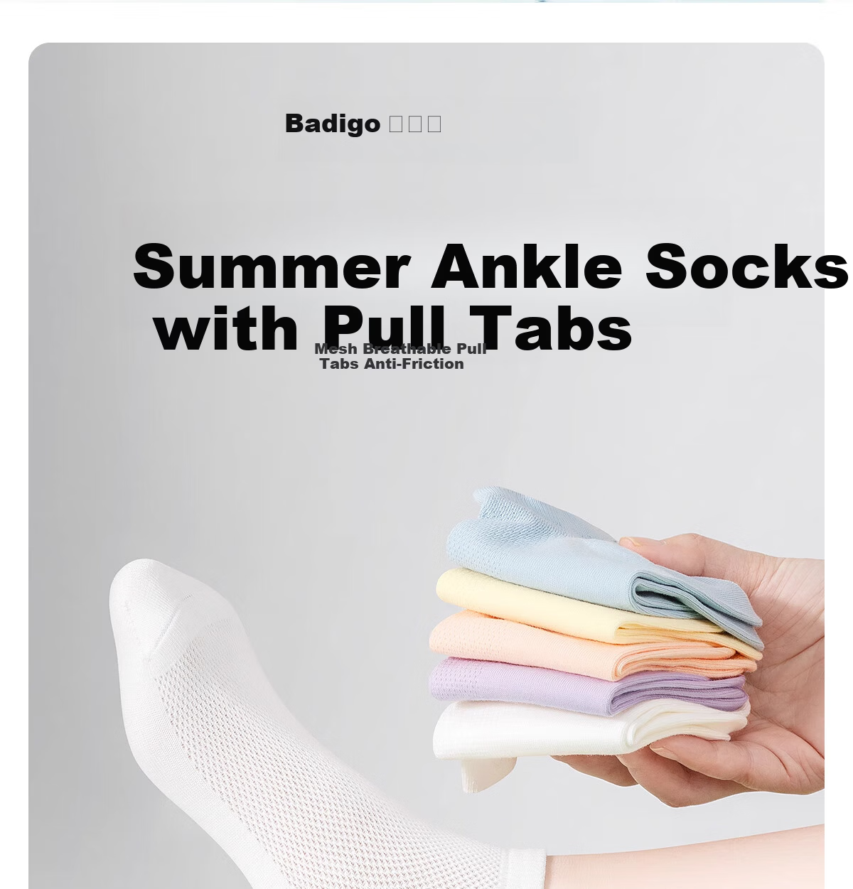 Buddygo Disposable Women's Socks Antibacterial Daily Use No-Wash Socks Travel Military Training Cotton White 5 Pairs 1