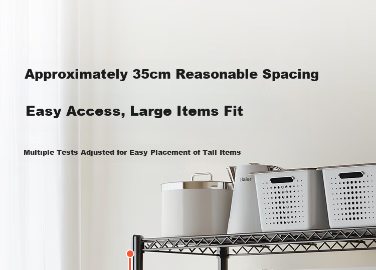 QIAONAMEI Kitchen Storage Rack Floor Standing Multi-Layer Shelf Snack Rack Fruit and Vegetable Storage Organizer Four Layers 55cm 2391 10