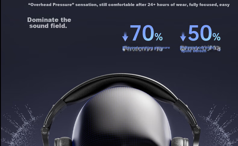 IKF VP5 Over-Ear Wired Headphones High-Fidelity HiFi Sound Fully Closed Monitoring Studio Recording Gaming FPS Mic Computer Mobile Universal 23
