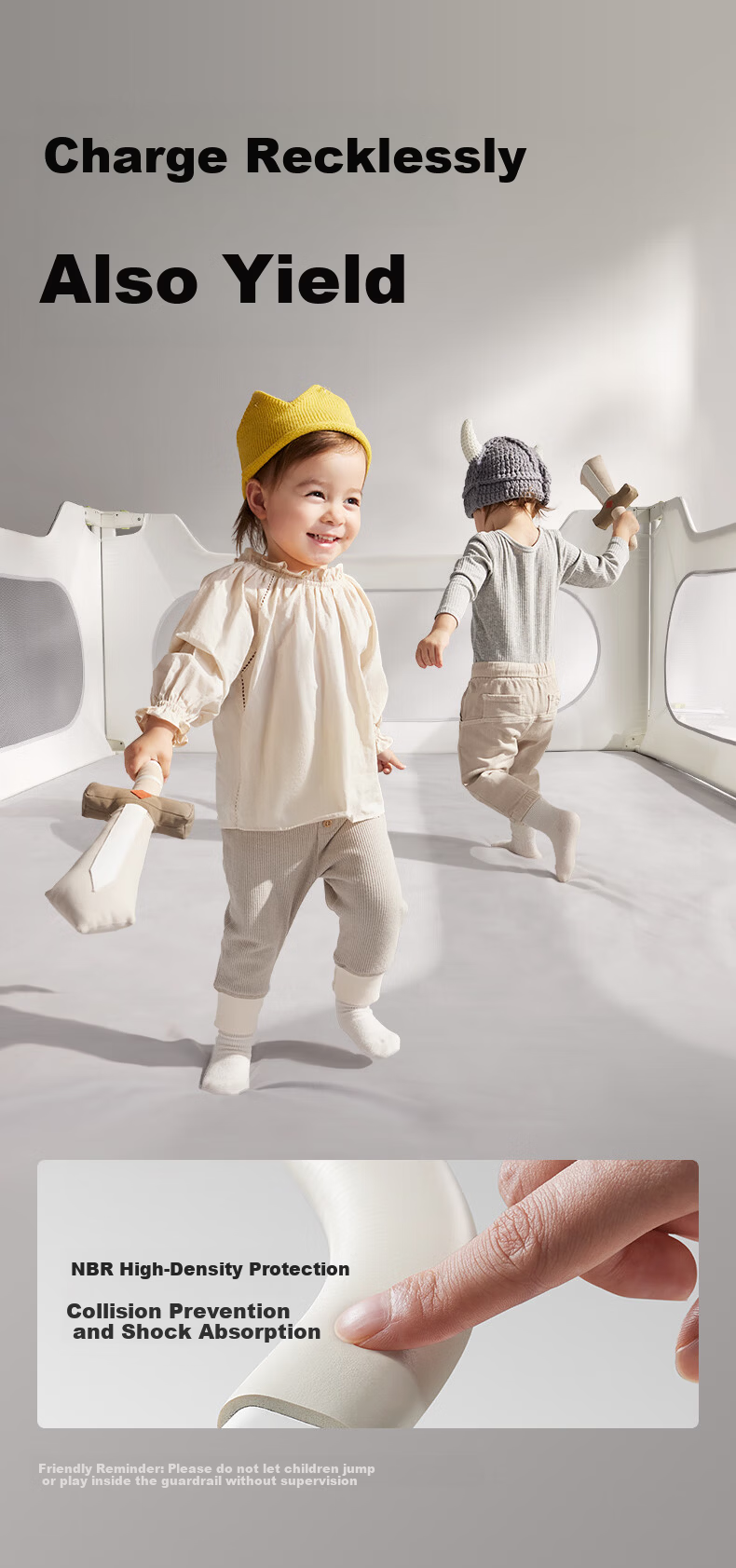 Babycare Bed Rail Baby Crib Guardrail Anti-Fall Protective Fence Children's Barrier 1.8m Dot White 8