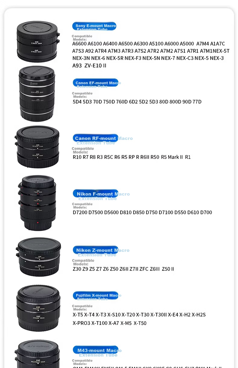 JJC Close-Up Lens Adapter Macro Extension Ring Z-Mount for Nikon Z50II Z6III Z63 ZF Z8 ZFC Z72 Z9 Z30 Zfc Camera Accessories 1