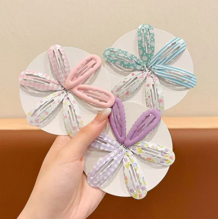 LiQing Children's Hair Clips [Pink, 12 Pieces] Dopamine Back of Head Waterdrop BB Clips Hairpins Side Bang Hair Accessories 10