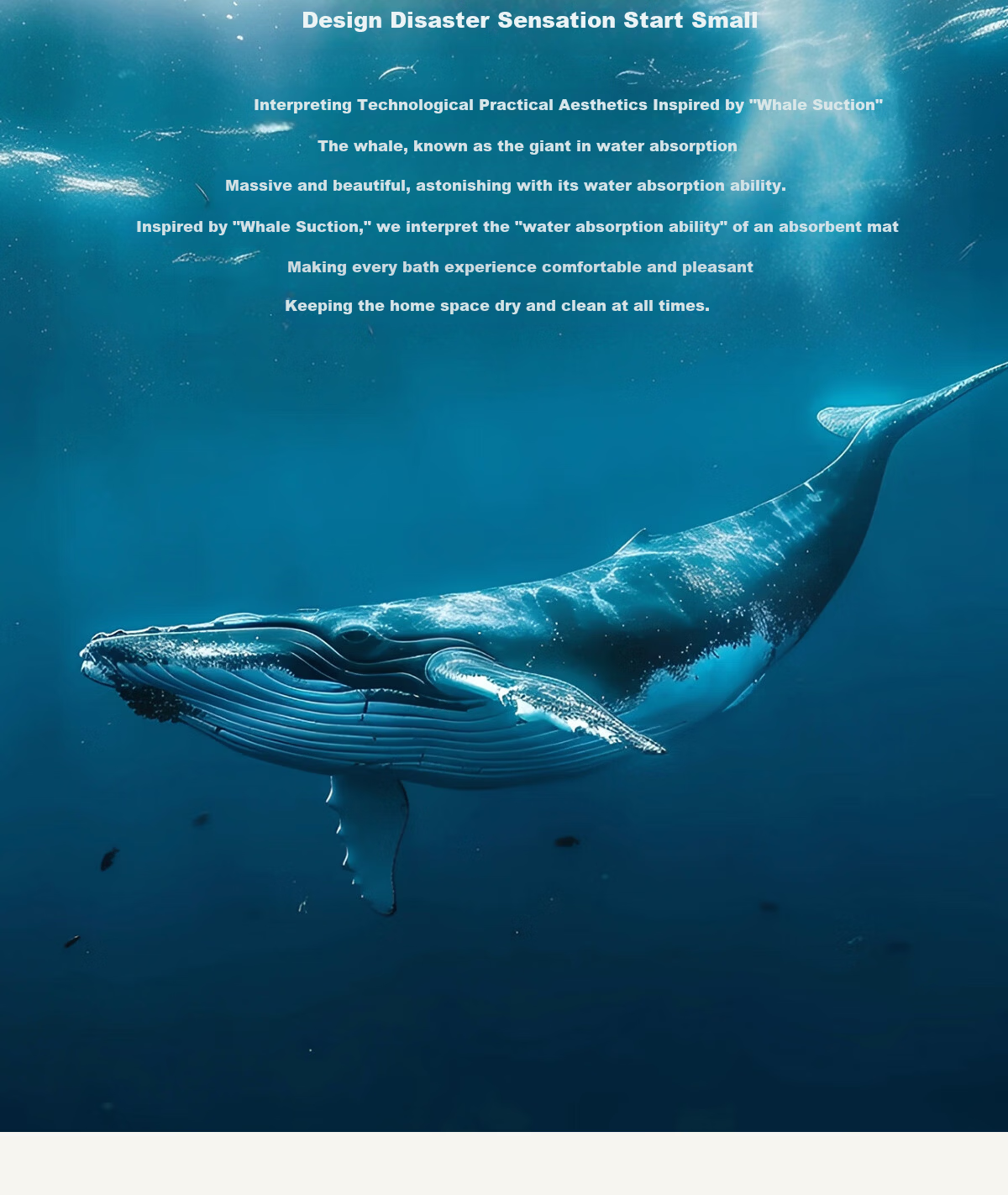 COMICOMI Sea Dune Whale Suction Bathroom Mat Water Absorbent Non-Slip Shower Bath Anti-Slip Mat 40*60cm 5