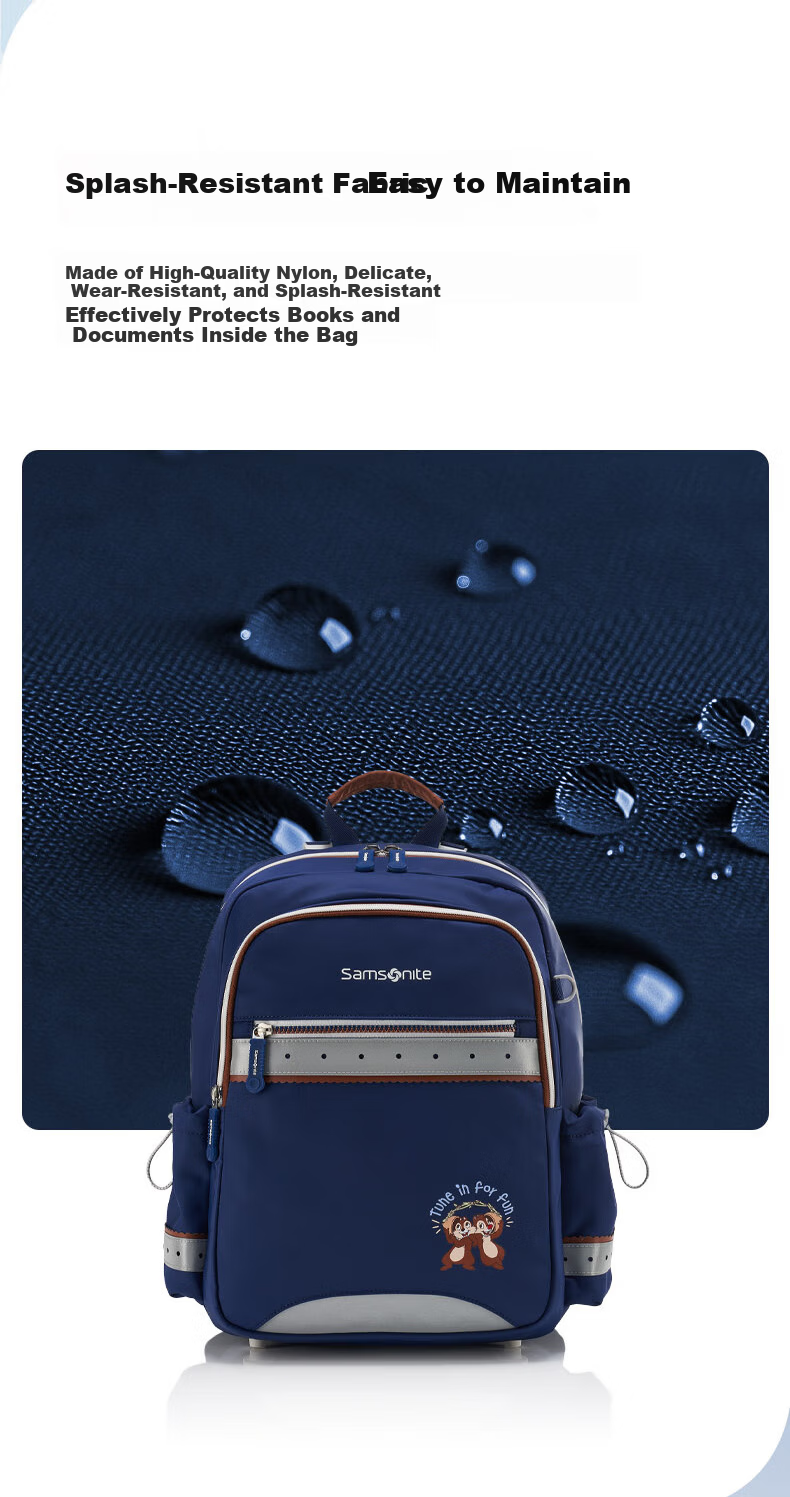 Samsonite Disney TU7 Antibacterial Lightweight Large Capacity Backpack for Boys Grades 1-5 8