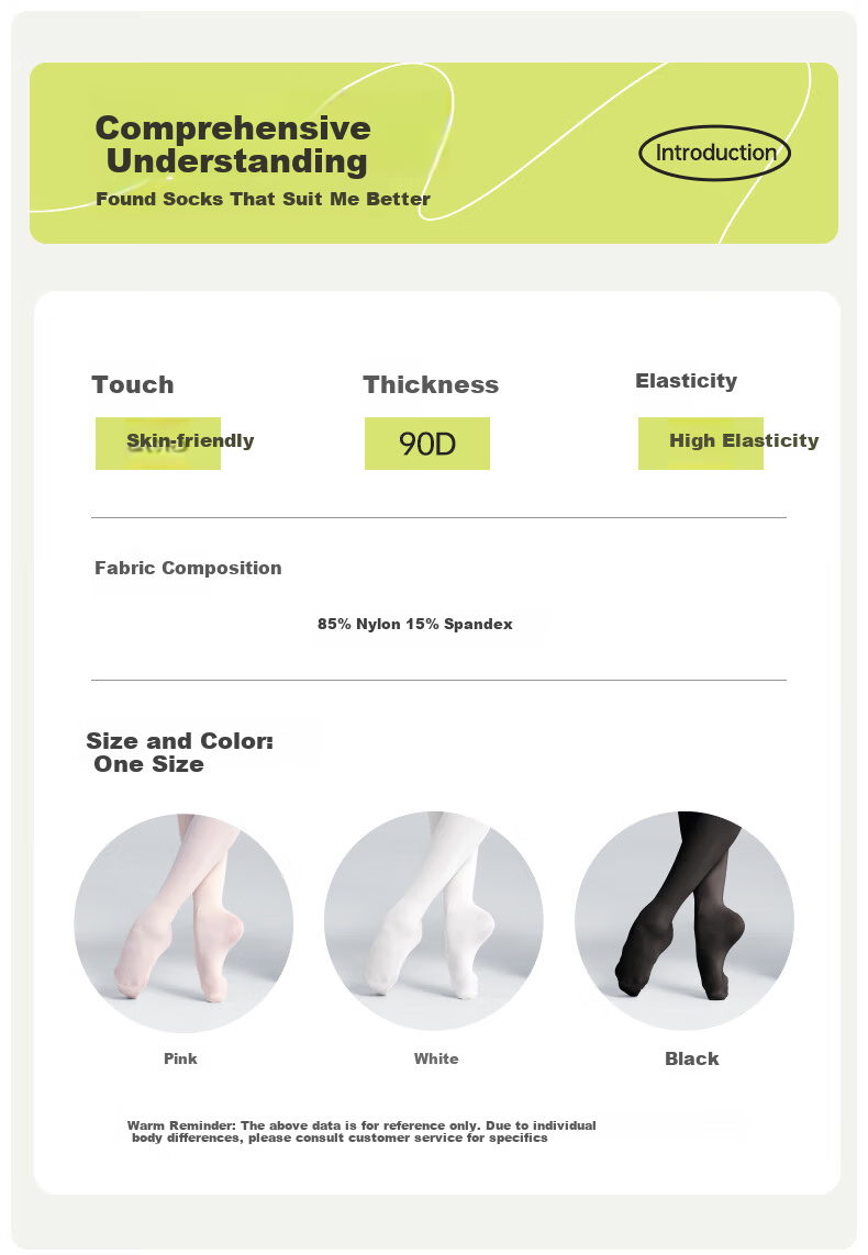Bowuwuyuan Dance Tights for Adult Women, White Dance Pantyhose Stockings, Ballet Dance Exam Special Large Stockings White Silk 8
