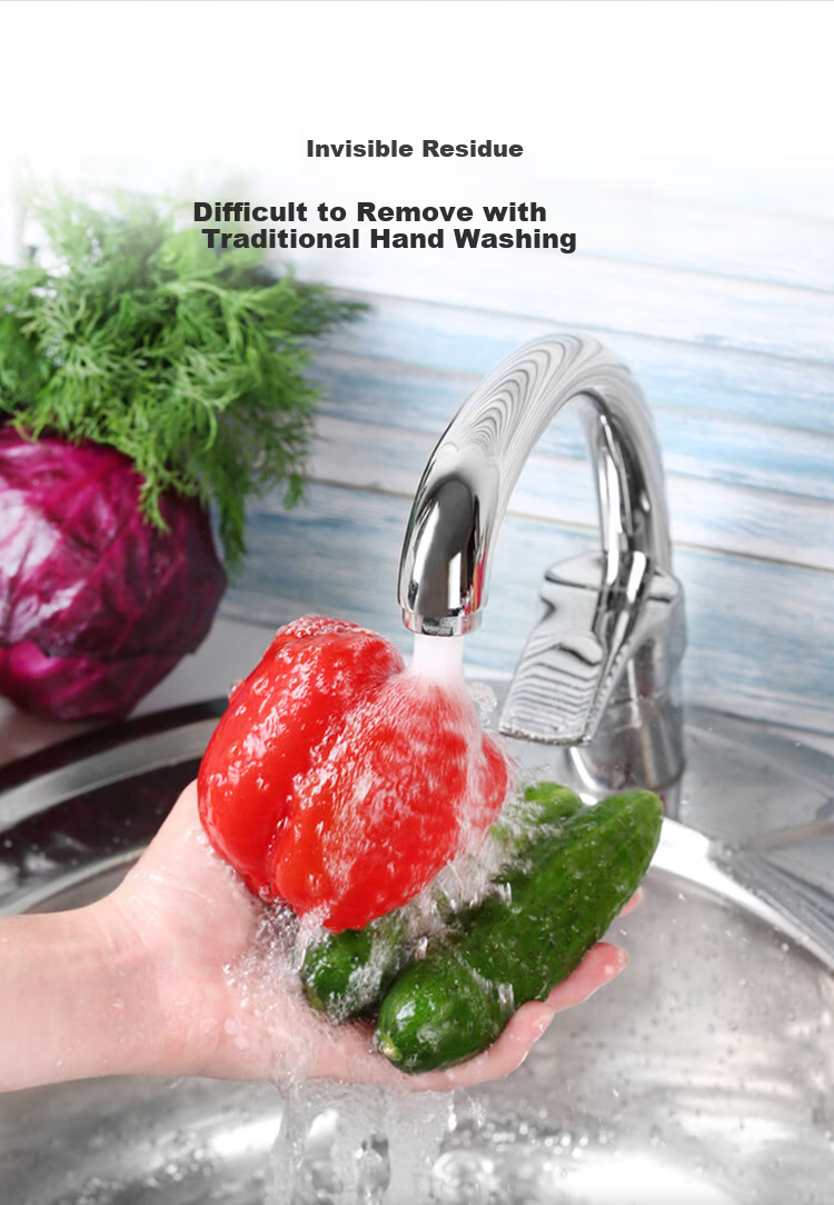 Desadi German Fruit and Vegetable Washer Household Dual-Tub Dual-Use Meat and Vegetable Cleaner 15L Large Capacity Multifunctional Food Purifier Fruit and Vegetable Washing Machine 4