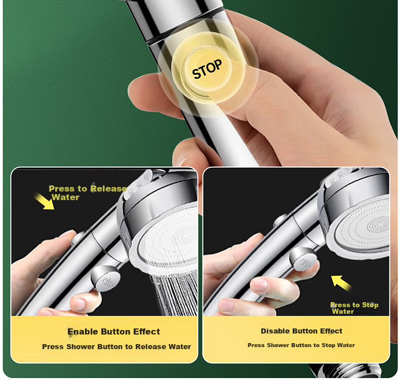 Muvi High Pressure Shower Head Handheld Single Nozzle Universal Bathroom Shower Sprayer 15
