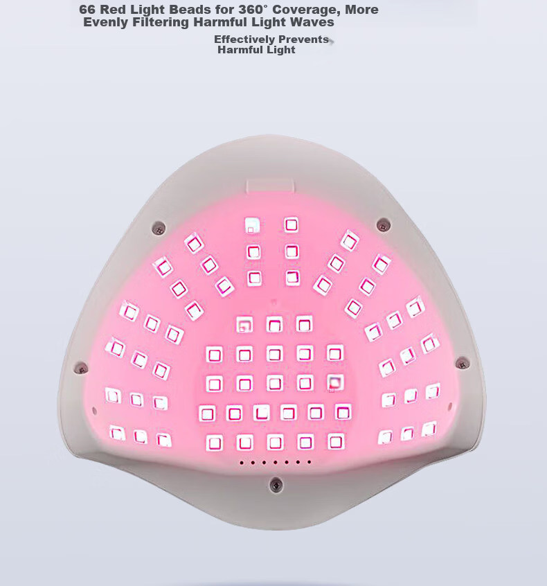 Feihou High-Power Quick-Dry Nail Lamp UV LED Gel Nail Dryer Red Light Nail Polish Curing Lamp Non-Blackening Professional Nail Salon Use 7