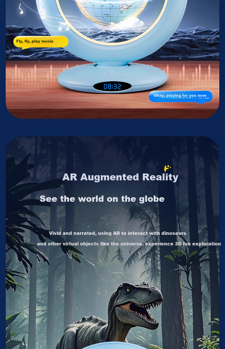Mengduofu Bean Bag AI Magnetic Levitation Globe Children's Educational Toy 3D Stereo Boy Birthday Gift AR Companion Robot 8