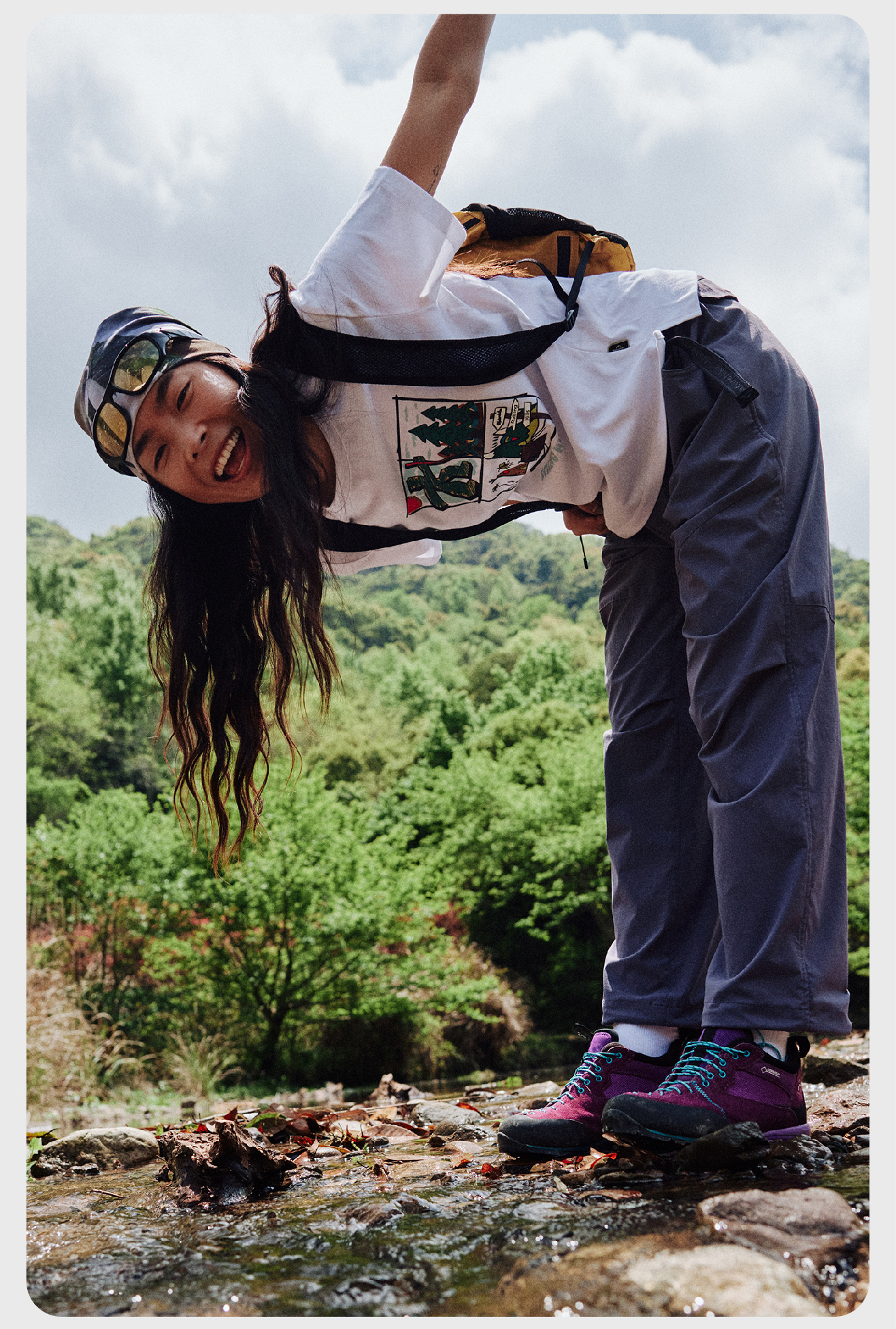 Naturehike Outdoor Hiking Quick-Dry Printed T-Shirt for Women, Round Neck Sports Tee, Women's and Kids' Matching Set 7