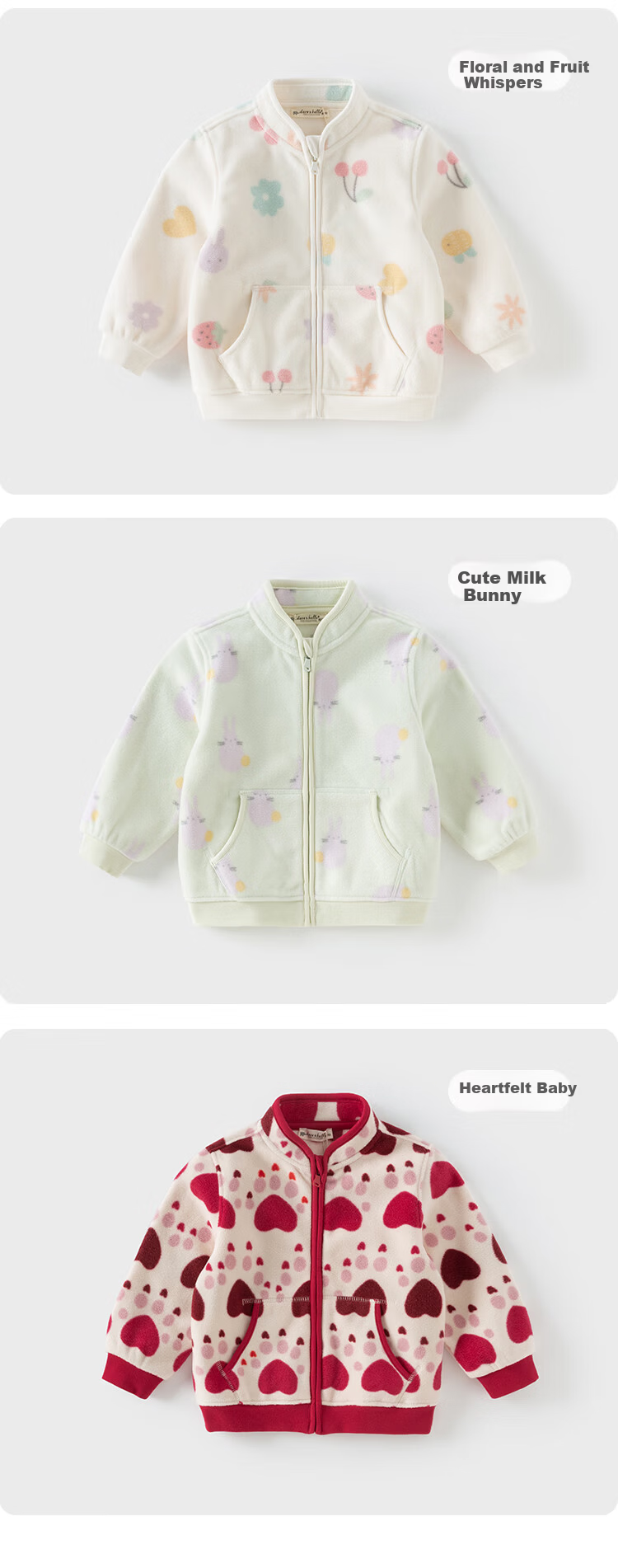 DAVE & BELLA Girls' Spring and Autumn Fleece Jacket Baby Plush Coat 11