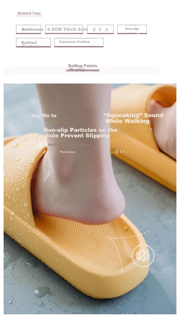 GUOLUOFEI Thick Sole Slippers with Cloud-Like Comfort Unisex Summer Indoor Height-Increasing Oversized Couple Slides 3
