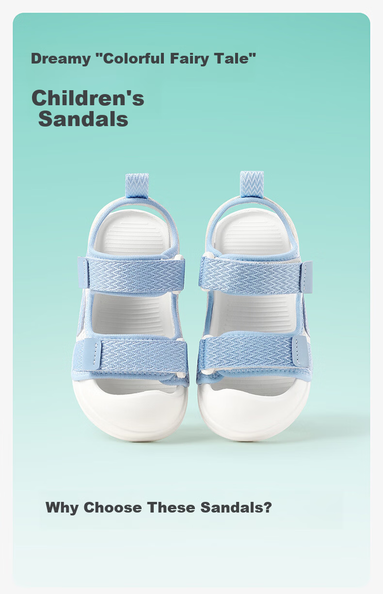 BALABALA Kids Summer Sandals Toddler Walking Shoes Boys Girls Closed-Toe Outdoor Soft Sole Durable Infant Hole Shoes 1