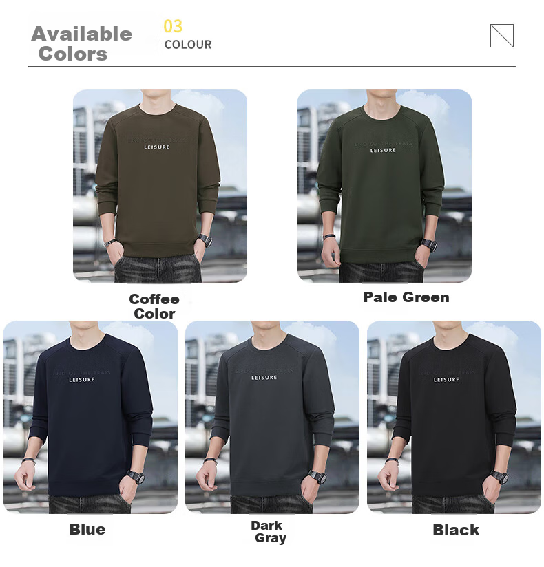 Romon Men's Spring Business Casual Long Sleeve T-Shirt Crew Neck Top Base Shirt Jacket SL50 Coffee 6XL 6
