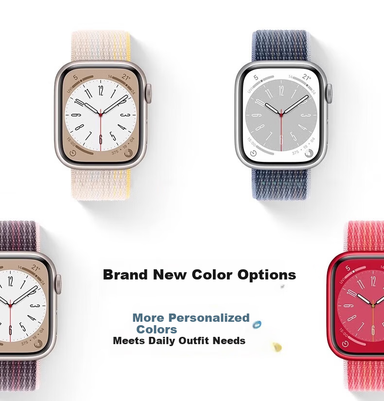 Belt Brother Nylon Loop Sport Band for Apple Watch S10/9/8/7/11/SE/Ultra2/1/3 Braided Nylon iWatch Strap Plum Color 6