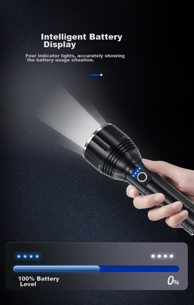 SHENYU Flashlight, High Brightness, Long Battery Life, Long-Range Illumination, Military-Grade Brightness, Outdoor And Home Use, Specialized Sky-Piercing Light, 100000 Lumens 14