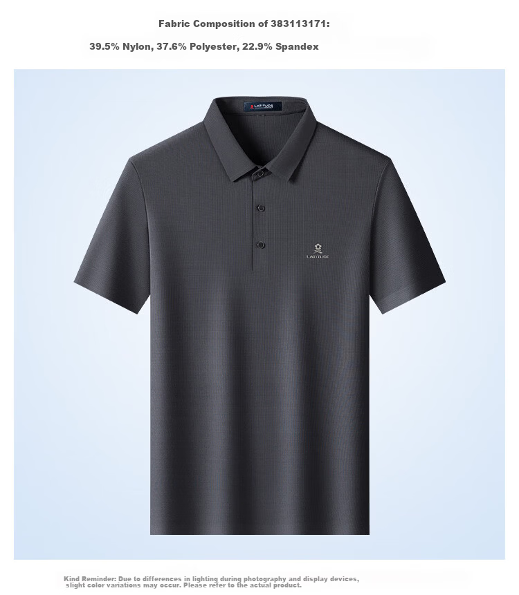 MONTAGUT Men's Short Sleeve Polo Shirt Breathable Cloud-Feel Comfortable Business Casual T-Shirt Pearl Gray L/50 8