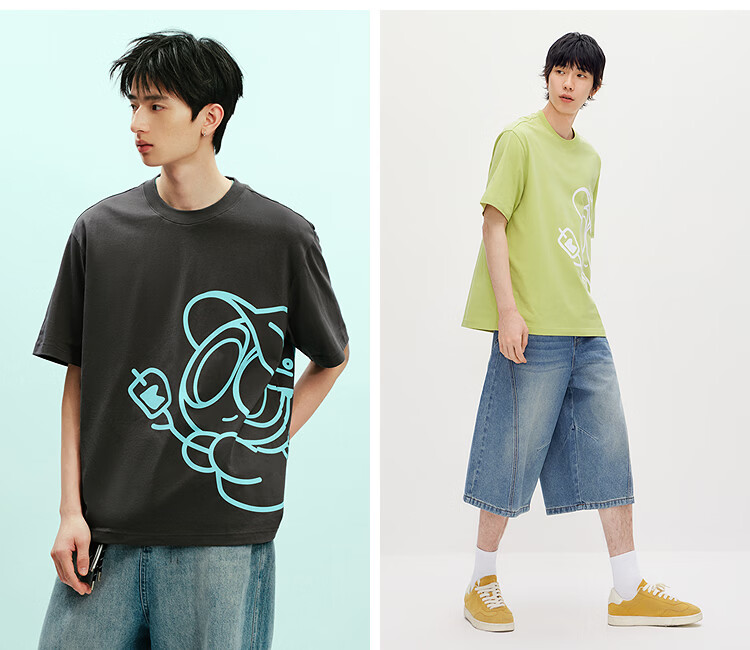 Semir Luo Xiaohei Short Sleeve T-Shirt Men Summer Collaboration Printed Knitwear 2026 Trendy Comfortable Top 109326100232 3